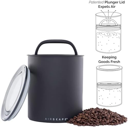 AirScape by Planetary Design | 2.2 lbs Coffee Storage | Matte Black