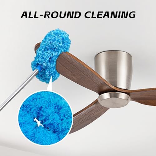 DRQ Ceiling Fan Cleaner Duster with 13-48 in Extension Pole, Blue