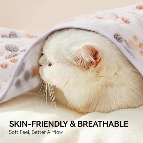 LINENLUX Dog Blankets 3-Pack, Super Soft Fluffy Fleece Pet Throw Warm