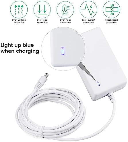 10ft Power Cord for 4moms mamaRoo 4, 12V 3A Charger for RockaRoo Baby Swing