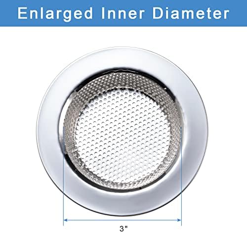 2 Pcs Sink Strainer Double-Layer Safe Design for Kitchen Sink Drain Basket