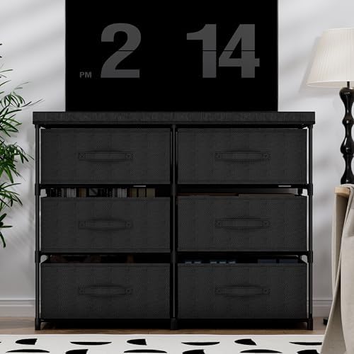 PPN 6 Drawer Fabric Dresser Storage Tower for Bedroom Entryway Dorm Closet