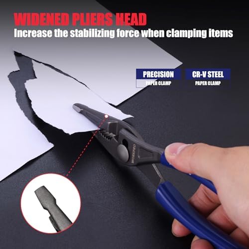 WORKPRO 8-Inch Long Nose Slip Joint Pliers, CR-V Steel Needle Nose Pliers