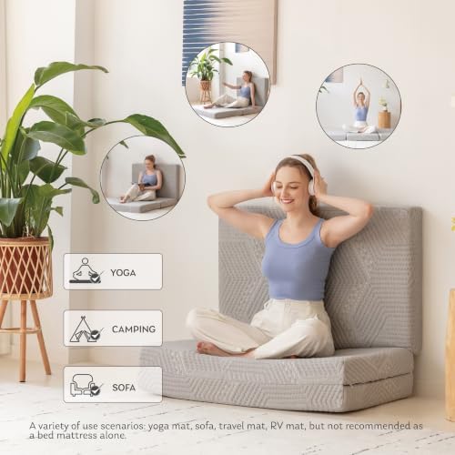 MLILY Twin Trifold Mattress, 4 Inch Foldable Gel Memory Foam Mattress