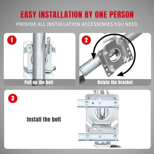 BIG RED Boat Trailer Jack with Wheel, 1000 lbs Swivel Boat Trailer Jack