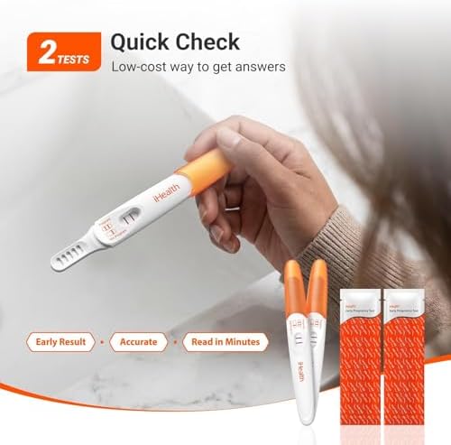 iHealth Pregnancy Tests, Early Detection at Home Pregnancy Test, 2 CT