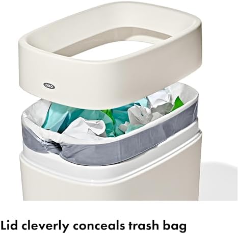 OXO Good Grips Bathroom Trash Can, White