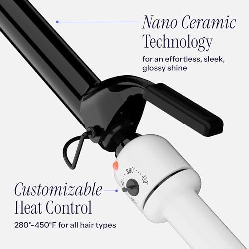 HOT TOOLS Pro Artist Nano Ceramic Curling Iron/Wand | For Smooth, Shiny Hair (1-1/4” in)