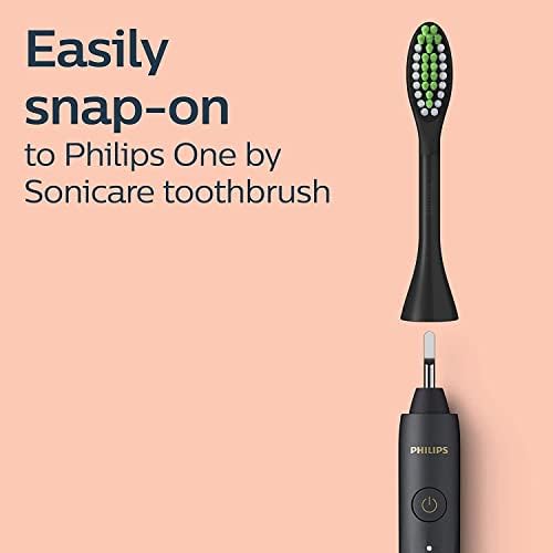 Philips Sonicare One Genuine Replacement Brush Heads, 2-Pack, Black