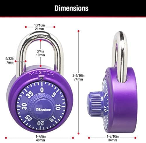 Master Lock Combination Padlock, Locker Lock, for Gym and School 1530DCM