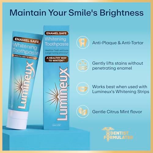 Lumineux Teeth Whitening Toothpaste, Peroxide Free, 3.75 oz, 2 Pack