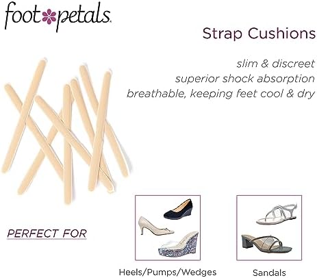 Foot Petals Strap Cushions, Stop Slipping Straps, Reduce Rubbing, Prevent Blisters, Red Marks, Better Fit, Trimmable