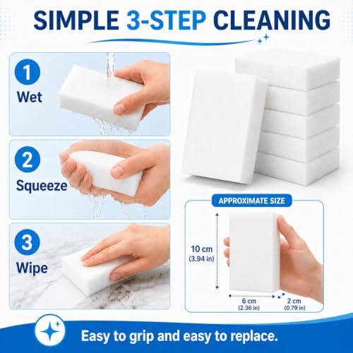 100 Pack Melamine Foam Magic Eraser Sponges for Multi - Surface Use
