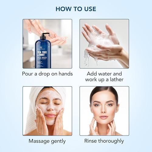 Botanic Hearth Tea Tree Face Wash With Mint - 16 Fl oz