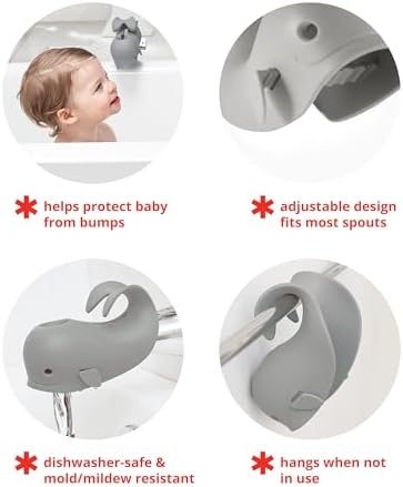 Skip Hop Baby Bath Spout Cover Universal Fit MOBY Grey