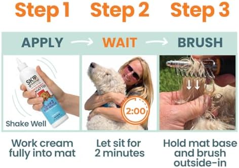 Dematting Cream for Dogs - Mat & Tangle Remover, 8 oz