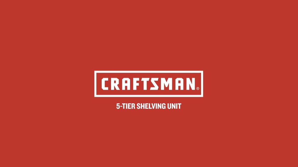 CX Craftsman 5-Tier Heavy Duty Plastic Storage Shelves, Garage Organization