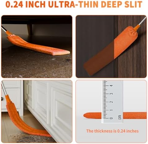 Cobweb Duster with Extension Pole,Cleaner Outdoor 110" Telescoping Extended Sspider Brush, Dusting Kit,Long Handle Reach for High Ceilings and Fans,Microfiber Webster Remover Tools Feather Dusters