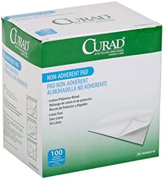 CURAD Sterile Non-Adherent Dressing Pads, 3" x 4", 100 Count