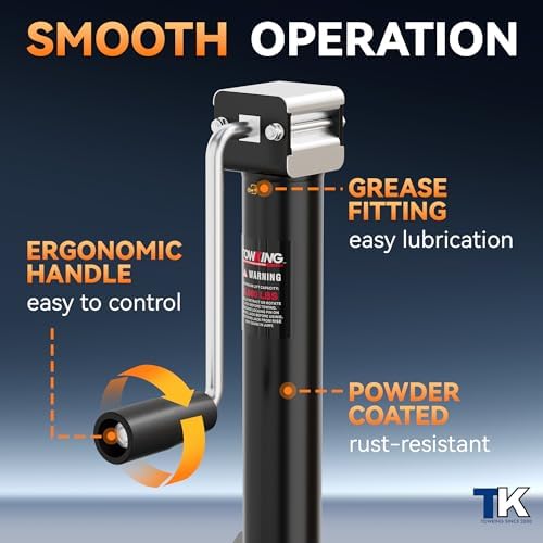 5000 lbs 15" Lift Side Wind A Frame Trailer Jack, RV Tongue Jack