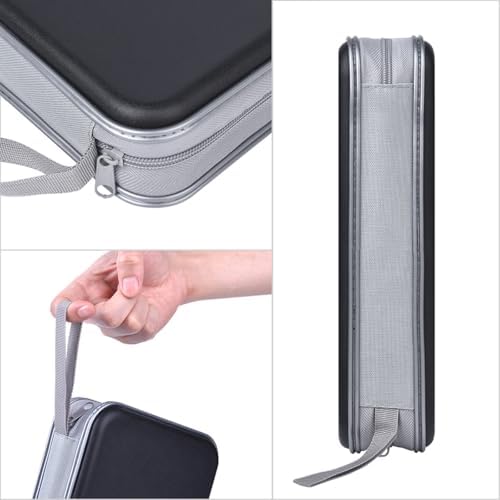 alavisxf xx CD Case, 96 Capacity Hard Plastic Organizer Wallet for Car