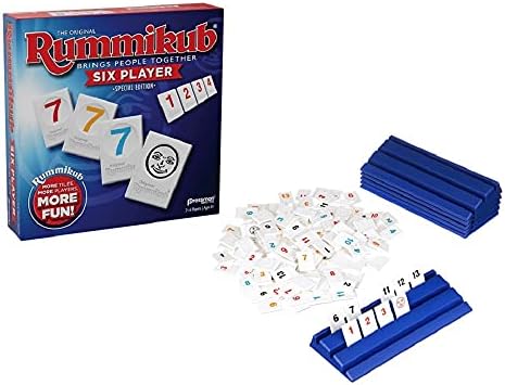 Rummikub Six Player Edition - The Classic Rummy Tile Game - More Tiles and More Players for More Fun! by Pressman , Blue