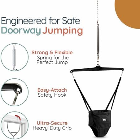 Jolly Jumper Iconic Doorway Baby Jumper - Black
