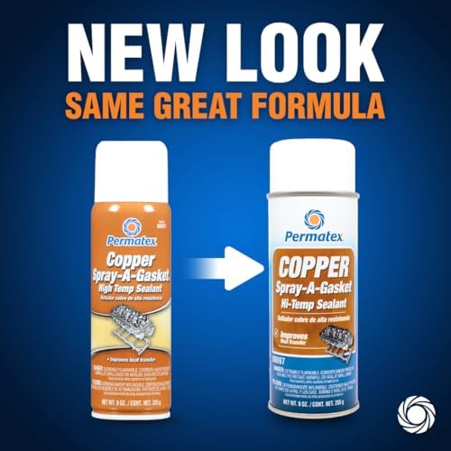 Permatex 80697 Copper Spray-A-Gasket Hi-Temp Adhesive Sealant, 9 oz. net Aerosol Can