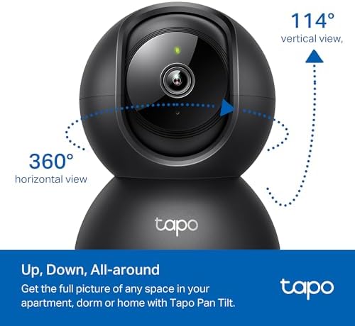 Tapo 1080p Pan/Tilt Security Camera for Baby Monitor, Pet Camera, C201
