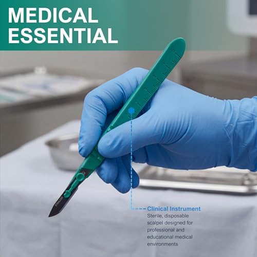 MED PRIDE Disposable Surgical Scalpels, Sterile, #10 Steel Blade, 10-Pack