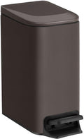 TIPGO Small Bathroom Trash Can with Lid, 1.6 Gal, Soft Close, Matte Black