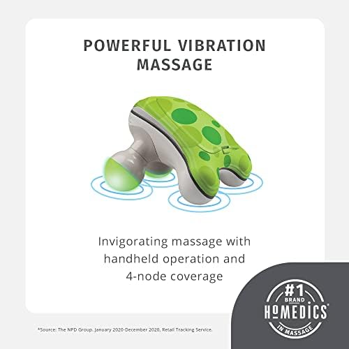 Homedics Ribbit Mini Handheld Massager Green, Blue or Pink (Color May Vary)