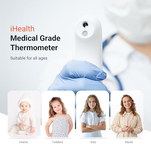 iHealth No-Touch Forehead Thermometer for Adults, Kids, Babies PT3