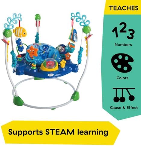 Baby Einstein Neptune's Ocean Discovery Activity Baby Jumper Activity Center, Ages 6 Months +, Max Weight 25 lbs., Unisex