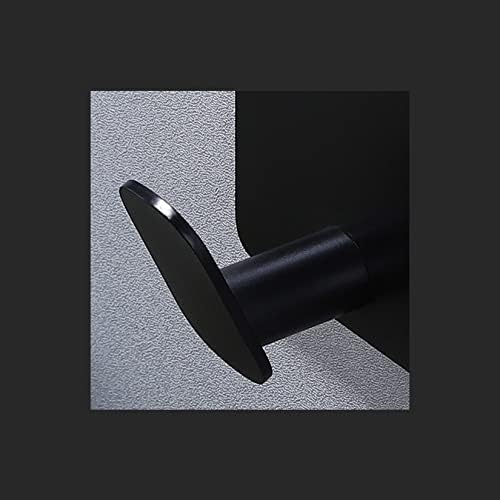 DELITON 26lb Heavy Duty Adhesive Towel Hooks, No-Damage 4 Pack Matte Black