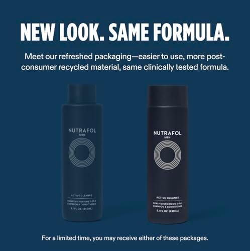 Nutrafol Men's 2-in-1 Shampoo and Conditioner for Thinning Hair, 8.1 Fl Oz