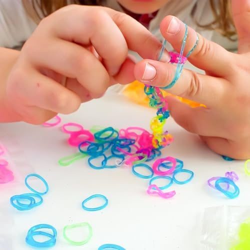 XKDOUS 24 Colors Rubber Band Bracelet Kit, Rubberband Bracelet Making Kit
