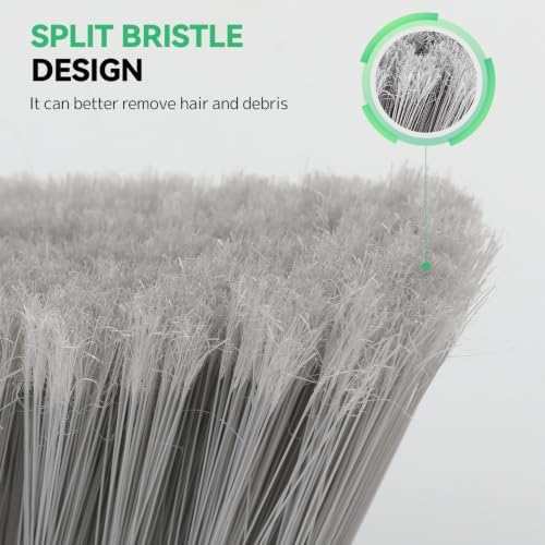 SetSail Indoor Soft Bristle Broom，52'' Long Handle House Broom for Sweeping