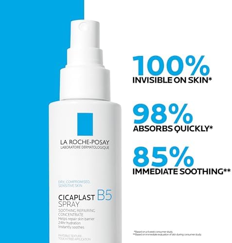 La Roche-Posay Cicaplast B5 Spray, Face Mist for Skin Barrier Repair 3.38oz