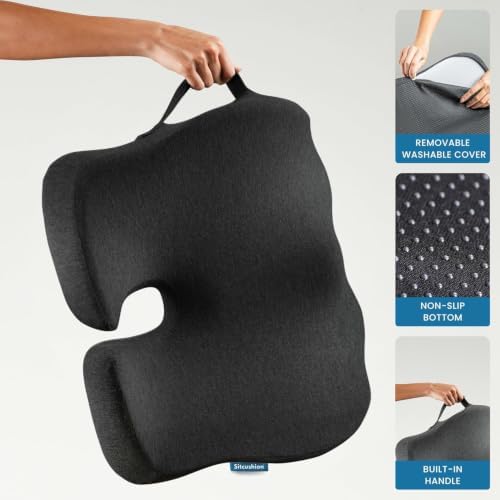 Car Seat Cushion for Driving, Sciatica Pain Relief Car Pillow and Seat Pad