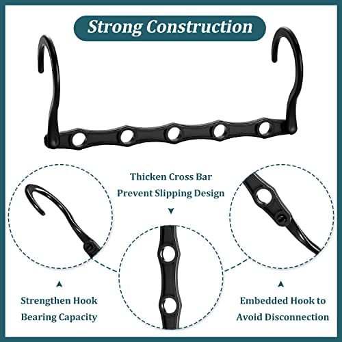 AMKUFO 6 Pack-Closet-Organizers-and-Storage, Space-Saving-Hangers Black