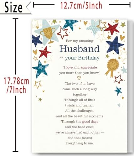 FANCYLUCKY Funny Birthday Card Gifts for Husband from Wife
