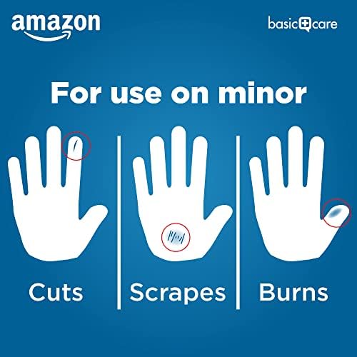 Amazon Basic Care Flexible Fabric Adhesive Bandages, First Aid for Wounds and Scrapes, Breathable with Non-Stick Pad, Latex Free, 100 Count