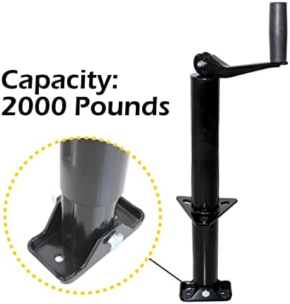 MaxxHaul 70159 14" Lift A-Frame Mount Trailer Jack with Top Wind - 2000 lbs. Capacity