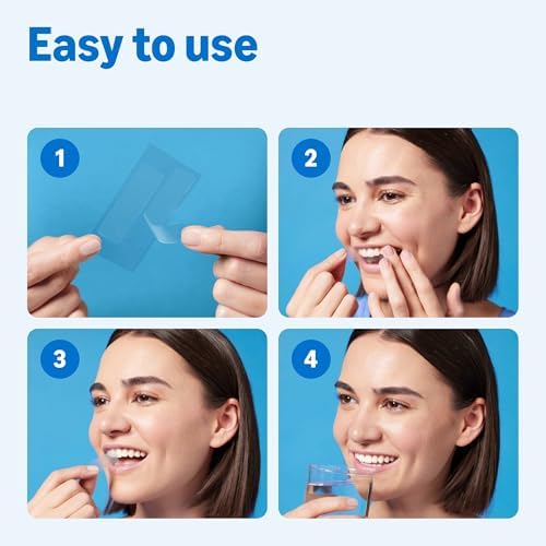 Amazon Basics 10 Day Teeth Whitening Strips Kit, 10 Treatments, 1-Pack, Packaging May Vary