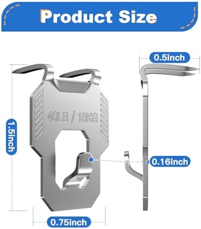 20Pcs Claw Drywall Picture Hanger Heavy Duty Hanging Wall Hooks