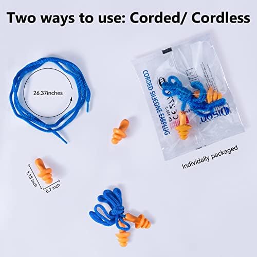 Dison 100Pairs Silicone Ear Plugs,32dB,Orange