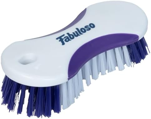 Fabuloso Compact Hand Scrub Brush, White and Purple, 6 Inch