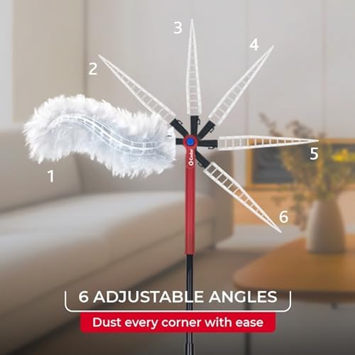 O-Cedar Flex & Catch Heavy Duty Dusting Kit with 15 Disposable Duster Refills | New & Improved Model | Extendable 3 Ft Handle with Stay-On Duster Hook | Traps 3X More Dust Than Feather Dusters