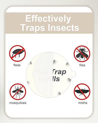 Dichroma Flea Trap Sticky Pads Refills, 7.1" Refill Discs, 20 Pack